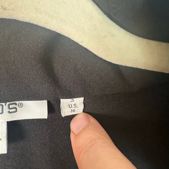 Chico’s women nylon vest black large collar zip front pockets outdoor plus size - Picture 8 of 12